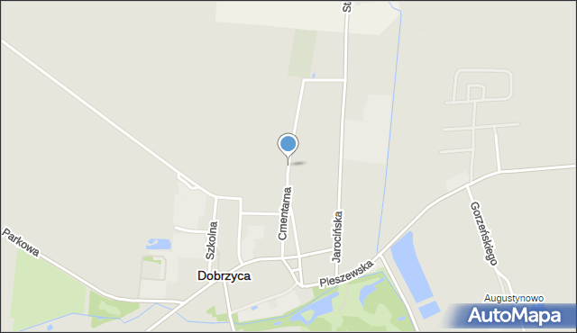 Dobrzyca powiat pleszewski, Cmentarna, mapa Dobrzyca powiat pleszewski