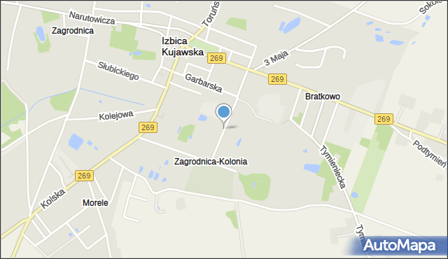 Izbica Kujawska, Cmentarna, mapa Izbica Kujawska