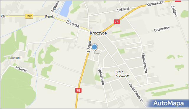 Kroczyce, Cmentarna, mapa Kroczyce