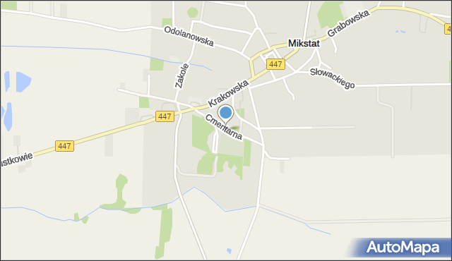 Mikstat, Cmentarna, mapa Mikstat