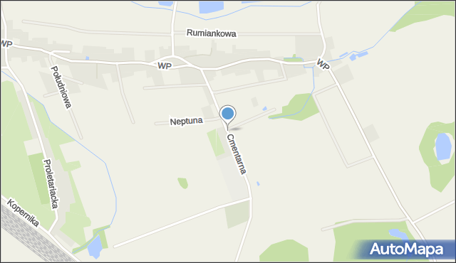 Miłkowice powiat legnicki, Cmentarna, mapa Miłkowice powiat legnicki