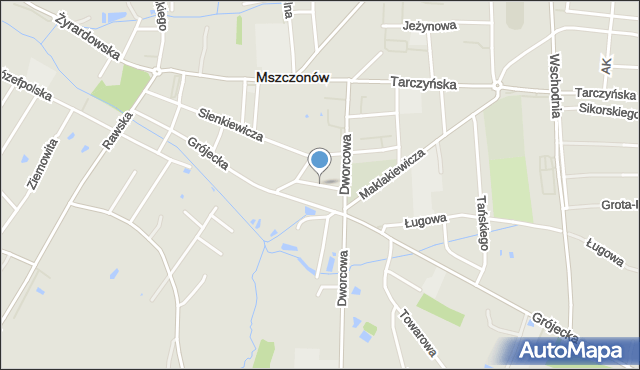 Mszczonów, Cmentarna, mapa Mszczonów