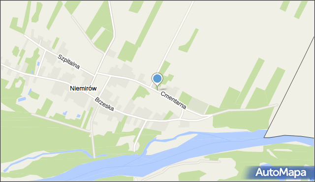 Niemirów gmina Mielnik, Cmentarna, mapa Niemirów gmina Mielnik