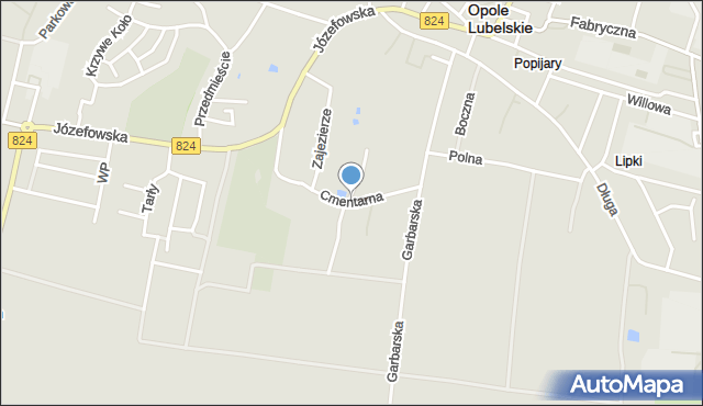 Opole Lubelskie, Cmentarna, mapa Opole Lubelskie