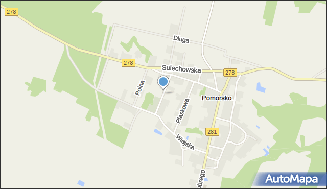 Pomorsko, Cmentarna, mapa Pomorsko