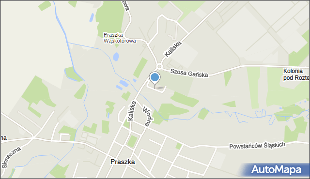 Praszka, Cmentarna, mapa Praszka
