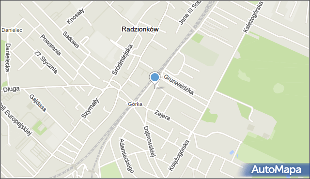 Radzionków, Cmentarna, mapa Radzionków