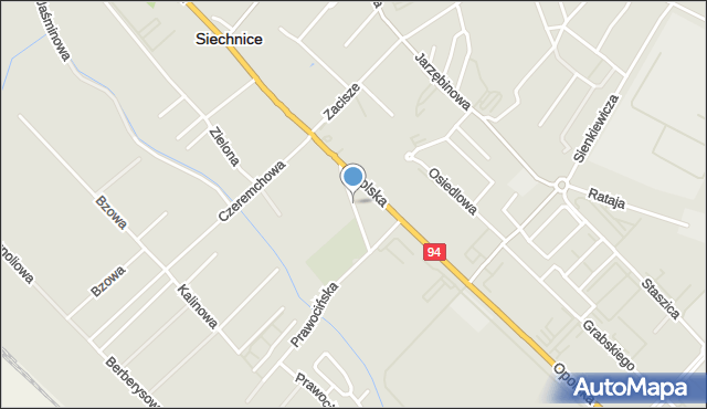 Siechnice, Cmentarna, mapa Siechnice