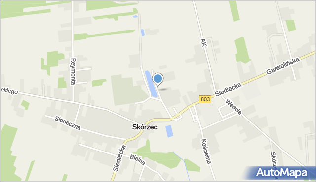 Skórzec powiat siedlecki, Cmentarna, mapa Skórzec powiat siedlecki