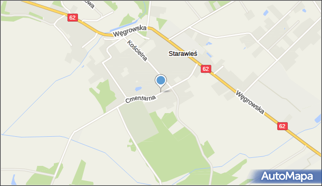 Starawieś, Cmentarna, mapa Starawieś