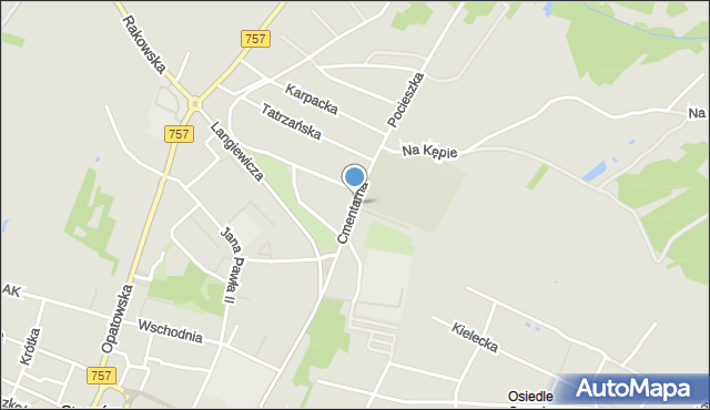 Staszów, Cmentarna, mapa Staszów