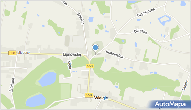 Wielgie powiat lipnowski, Cmentarna, mapa Wielgie powiat lipnowski