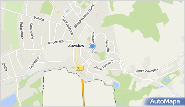 Zawidów, Cmentarna, mapa Zawidów