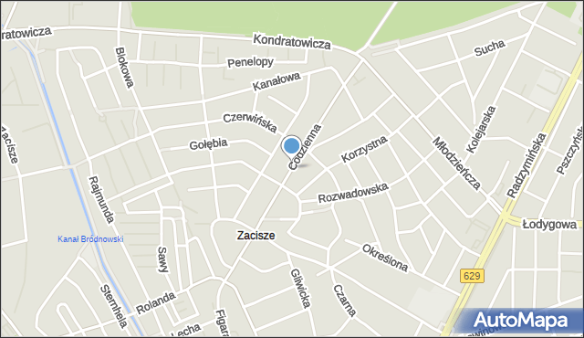 Warszawa, Codzienna, mapa Warszawy