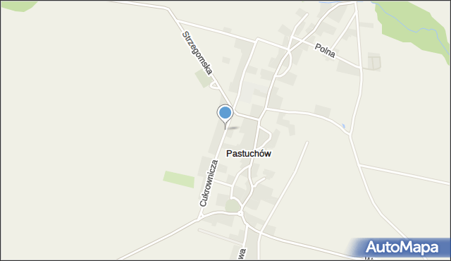 Pastuchów, Cukrownicza, mapa Pastuchów