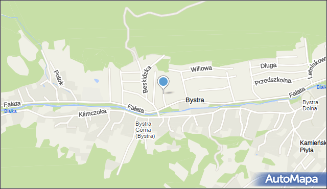 Bystra gmina Wilkowice, Cymsa, kpt., mapa Bystra gmina Wilkowice
