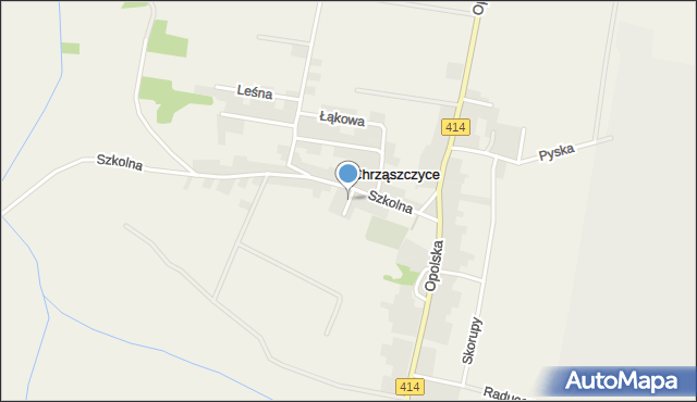 Chrząszczyce, Cygana, mapa Chrząszczyce