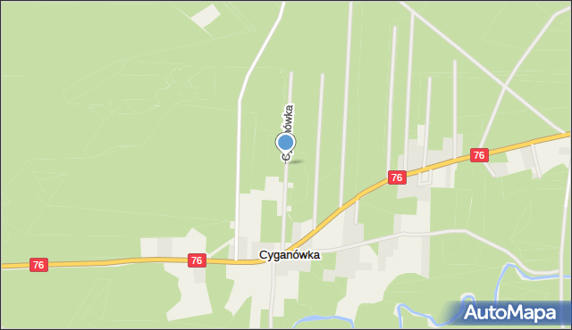 Cyganówka gmina Wilga, Cyganówka, mapa Cyganówka gmina Wilga