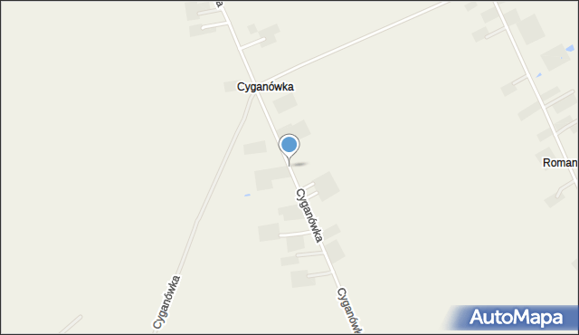 Cyganówka gmina Wojciechów, Cyganówka, mapa Cyganówka gmina Wojciechów