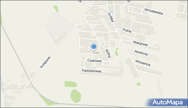 Dobrzykowice, Cyprysowa, mapa Dobrzykowice