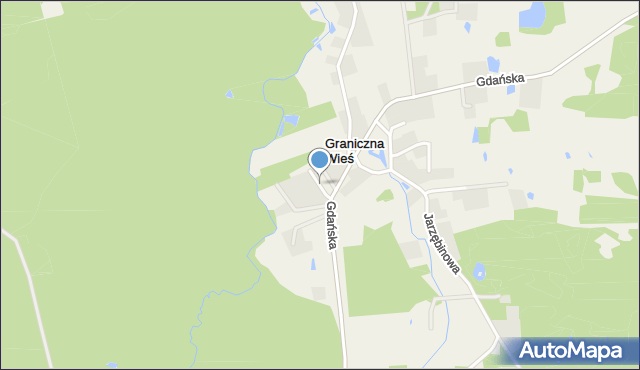 Graniczna Wieś, Cyprysowa, mapa Graniczna Wieś