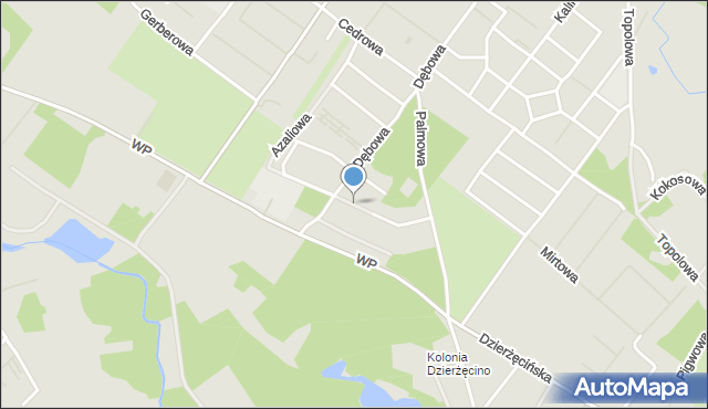 Koszalin, Cyprysowa, mapa Koszalina