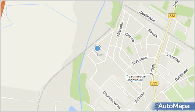 Legnica, Cyprysowa, mapa Legnicy