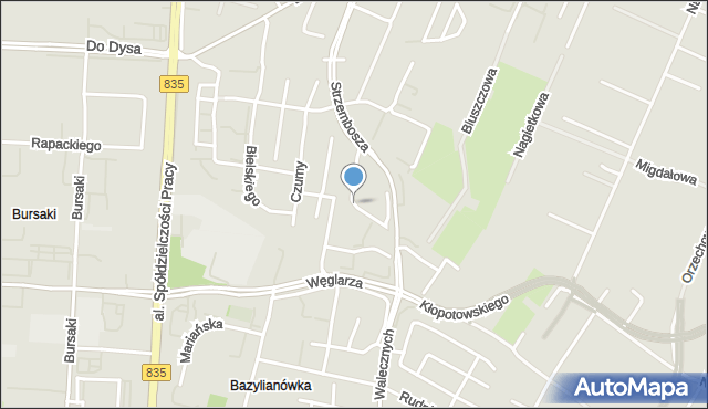 Lublin, Cyprysowa, mapa Lublina