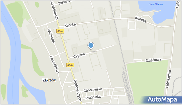 Opole, Cygana Józefa, mapa Opola