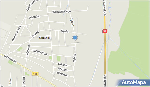 Opole, Cybisa Jana, mapa Opola