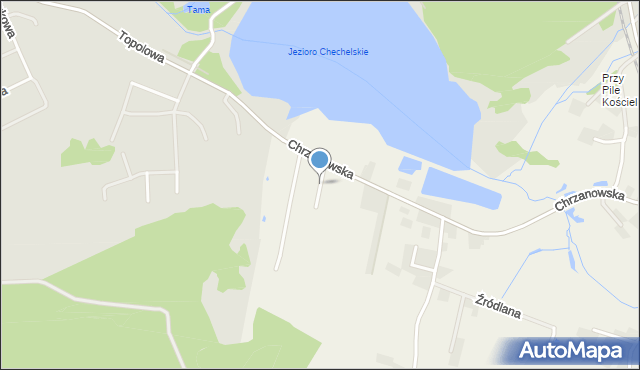 Piła Kościelecka, Cyprysowa, mapa Piła Kościelecka