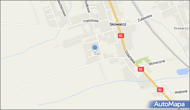 Skowarcz, Cyprysowa, mapa Skowarcz