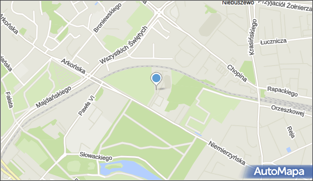 Szczecin, Cyfrowa, mapa Szczecina