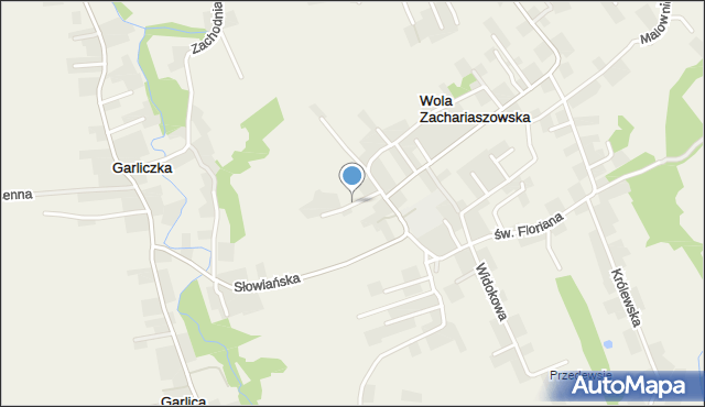 Wola Zachariaszowska, Cyprysowa, mapa Wola Zachariaszowska