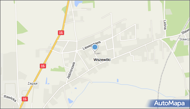 Wszewilki, Cyprysowa, mapa Wszewilki