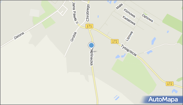 Barwice, Czaplinecka, mapa Barwice