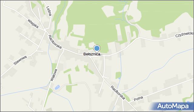 Bełsznica, Czyżowicka, mapa Bełsznica