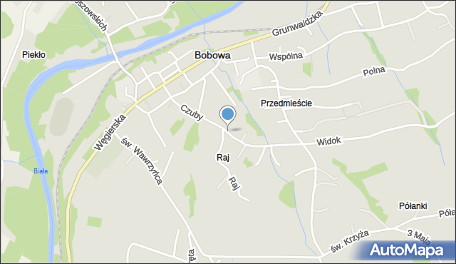 Bobowa powiat gorlicki, Czuby Jana, ks., mapa Bobowa powiat gorlicki