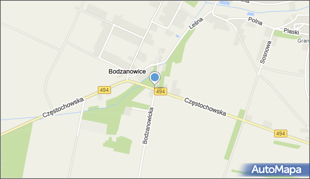 Bodzanowice, Częstochowska, mapa Bodzanowice