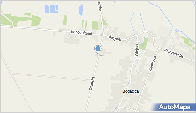 Bogacica, Czapska, mapa Bogacica