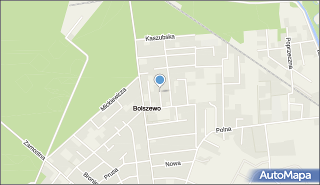 Bolszewo, Czereśniowa, mapa Bolszewo
