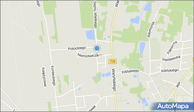 Brzeziny, Czartoryskiego Adama Kazimierza, mapa Brzeziny