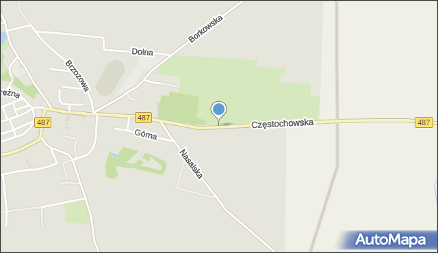 Byczyna powiat kluczborski, Częstochowska, mapa Byczyna powiat kluczborski