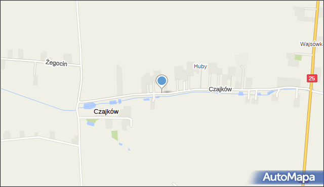 Czajków gmina Blizanów, Czajków, mapa Czajków gmina Blizanów