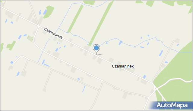 Czamaninek, Czamaninek, mapa Czamaninek