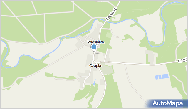 Czapla, Czapla, mapa Czapla