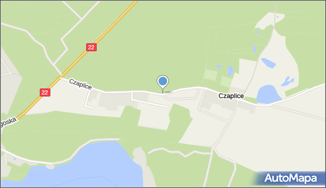 Czaplice gmina Człopa, Czaplice, mapa Czaplice gmina Człopa