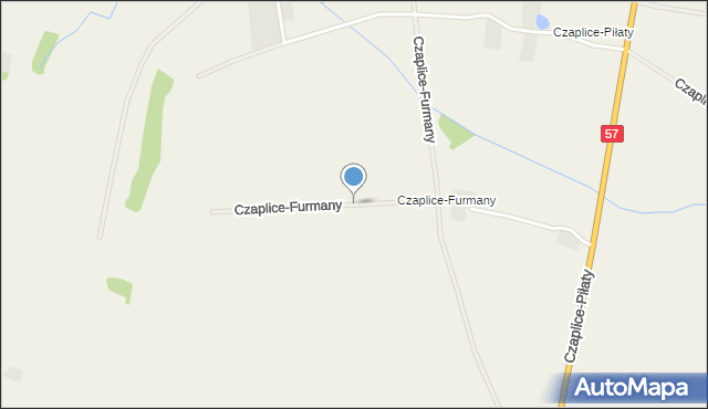 Czaplice Wielkie, Czaplice-Furmany, mapa Czaplice Wielkie