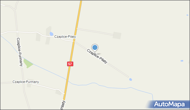 Czaplice Wielkie, Czaplice-Piłaty, mapa Czaplice Wielkie