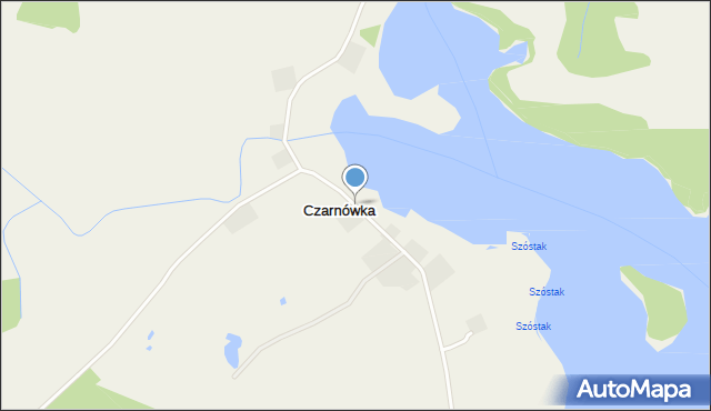 Czarnówka gmina Wydminy, Czarnówka, mapa Czarnówka gmina Wydminy